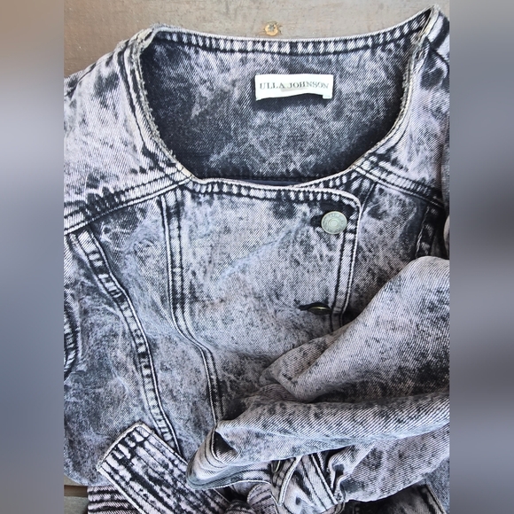 Ulla Johnson Romper Black and Pink Denim - Picture 10 of 12